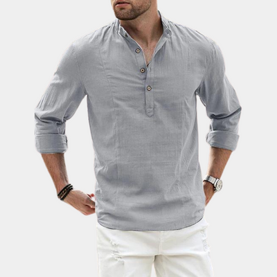 Dylan - Camisa casual de manga larga con botones