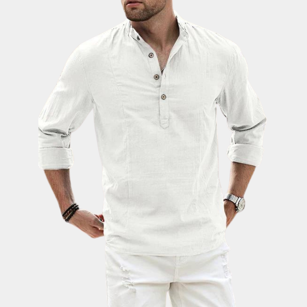 Dylan - Camisa casual de manga larga con botones