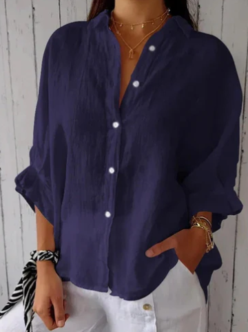 Blusa de mujer - Mezcla de algodón y lino