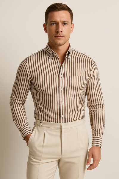 ANDRES| Camisa de manga larga a rayas.