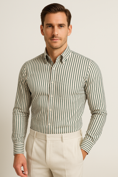 ANDRES| Camisa de manga larga a rayas.