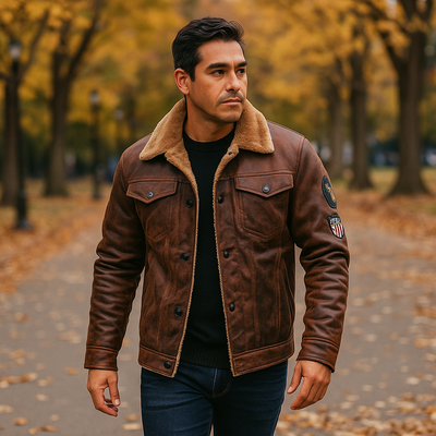 Rachav™| Chaqueta de piel Slavomir