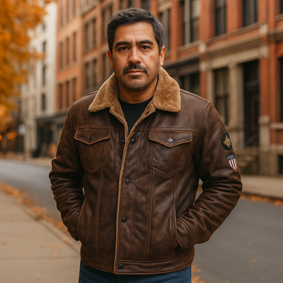 Rachav™| Chaqueta de piel Slavomir