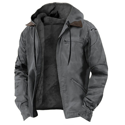 TONI| Abrigo clásico con capucha de invierno para hombre
