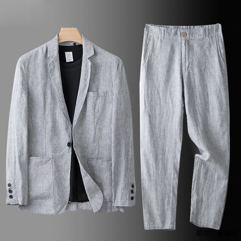 MARCOS| Traje de lino elegante y ligero para hombre con americana y pantalón