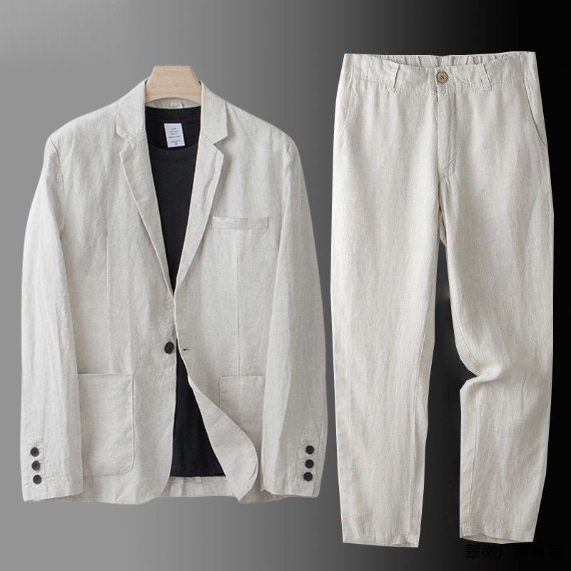 MARCOS| Traje de lino elegante y ligero para hombre con americana y pantalón