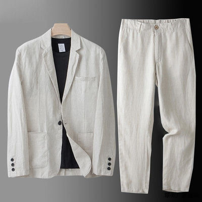 MARCOS| Traje de lino elegante y ligero para hombre con americana y pantalón