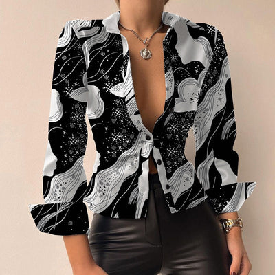 ALEJANDRA| Blusa de mujer con cuello en V - Cuero sintético