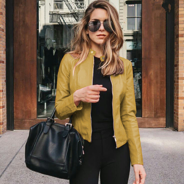 Julia - Eleva tu estilo con una chaqueta de cuero elegante