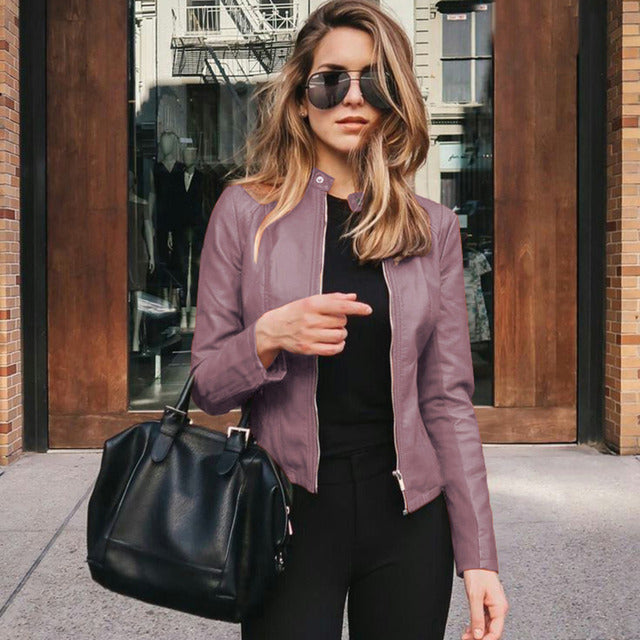 Julia - Eleva tu estilo con una chaqueta de cuero elegante