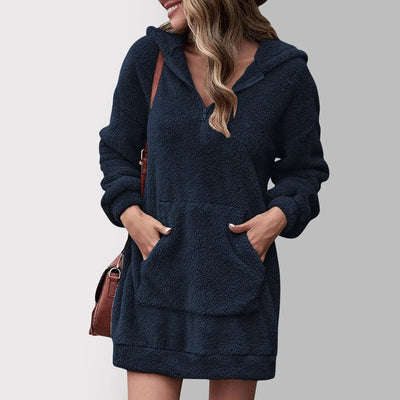 Patrina - Chaqueta holgada y cálida con capucha