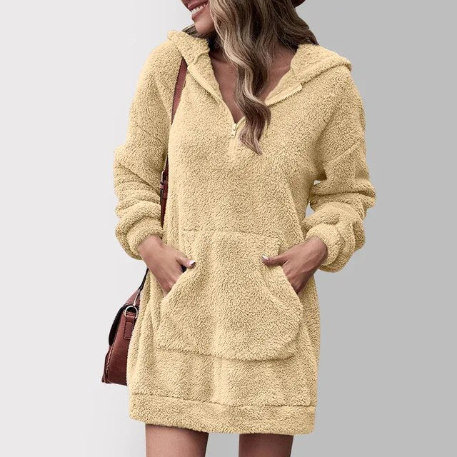 Patrina - Chaqueta holgada y cálida con capucha