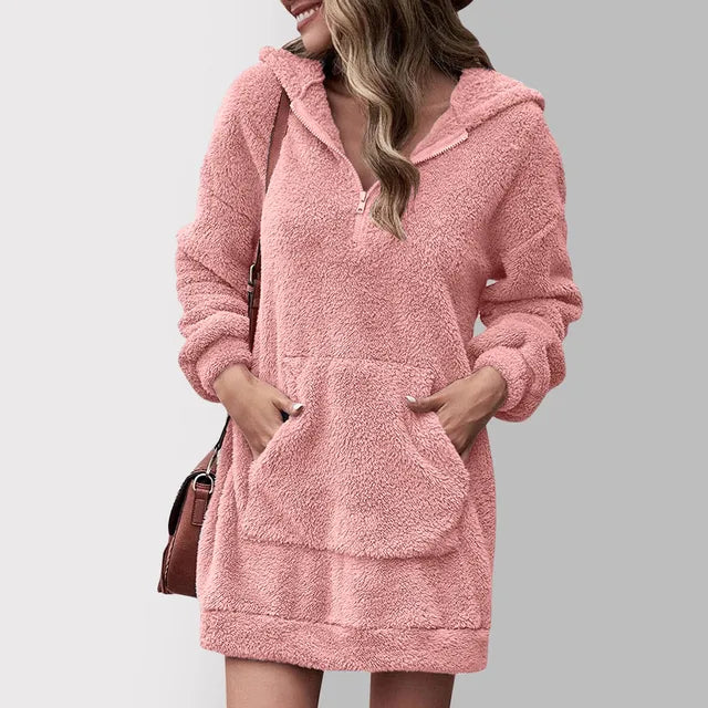 Patrina - Chaqueta holgada y cálida con capucha