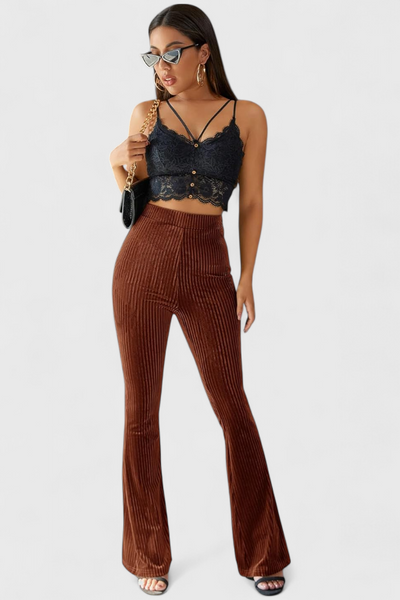 JANA| Pantalones Acampanados de Pana flexible