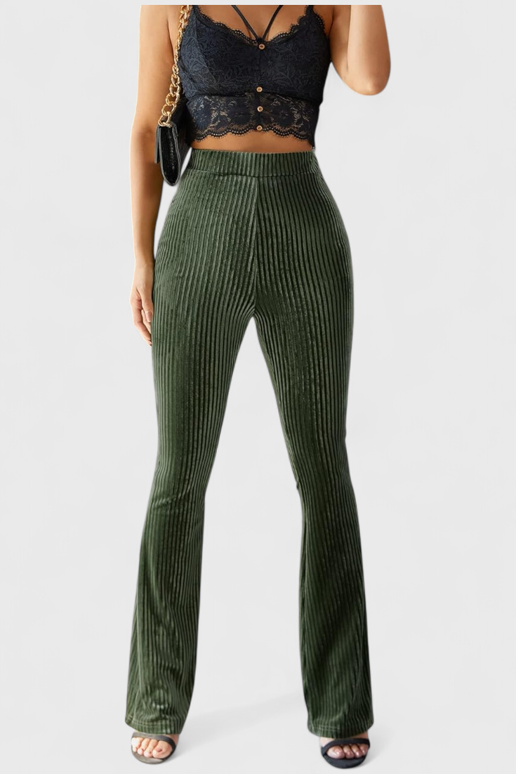 JANA| Pantalones Acampanados de Pana flexible