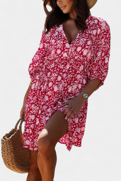 Daniela Vestido Mini Boho Floral