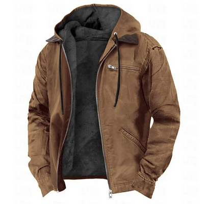 TONI| Abrigo clásico con capucha de invierno para hombre