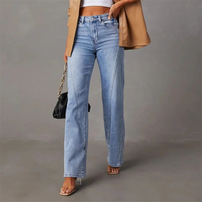 Nina™ | Vaqueros acampanados de cintura alta con estilo