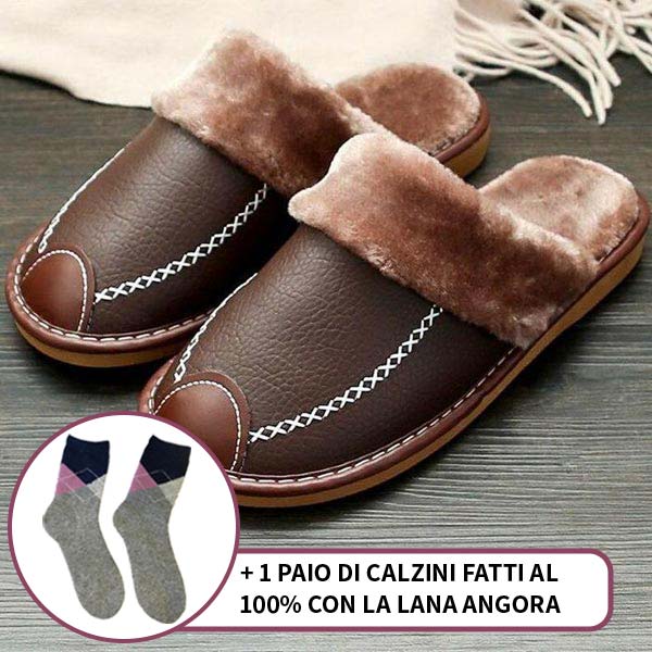 SNOOK® – PANTOFOLE TERMICHE IN PELLE