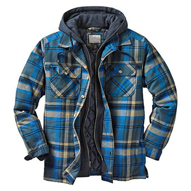 FELIX| Chaqueta con capucha para hombre – Forro acolchado, holgada.