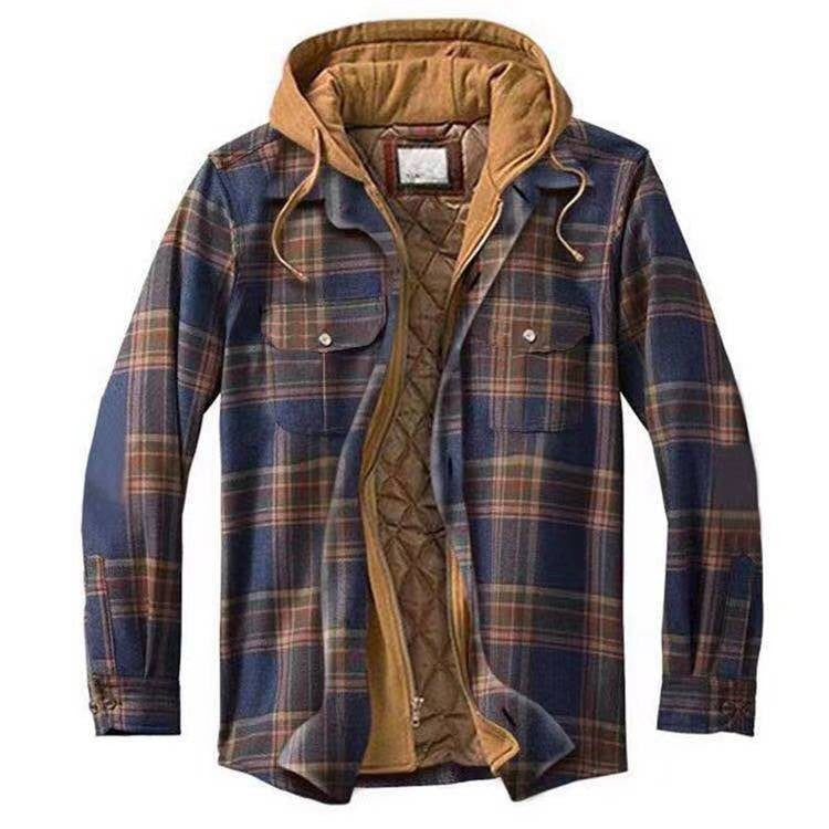 FELIX| Chaqueta con capucha para hombre – Forro acolchado, holgada.