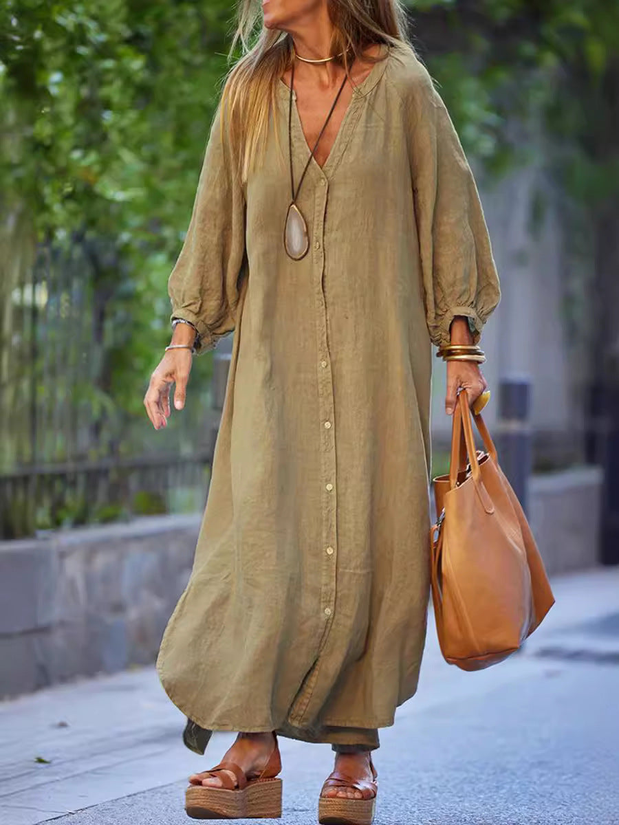 SARA | Vestido Casual Con Botones