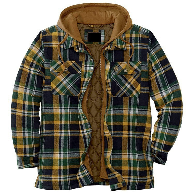 FELIX| Chaqueta con capucha para hombre – Forro acolchado, holgada.