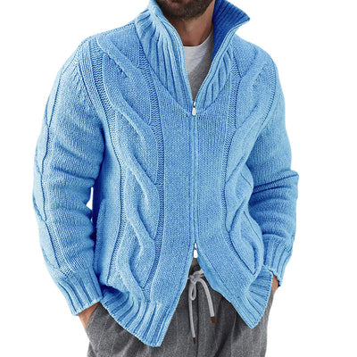 VICTOR| Cardigan mezcla de lana con cremallera.