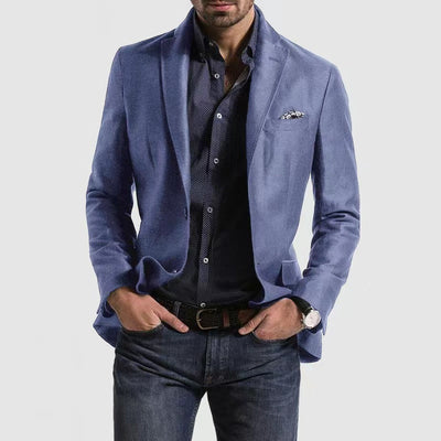 JULIO| Chaqueta de hombre – Corte entallado – Mezcla de lana, dos botones – Estilo formal