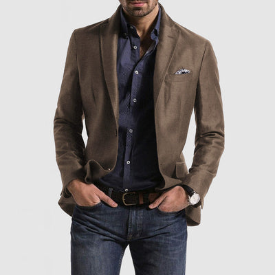 JULIO| Chaqueta de hombre – Corte entallado – Mezcla de lana, dos botones – Estilo formal