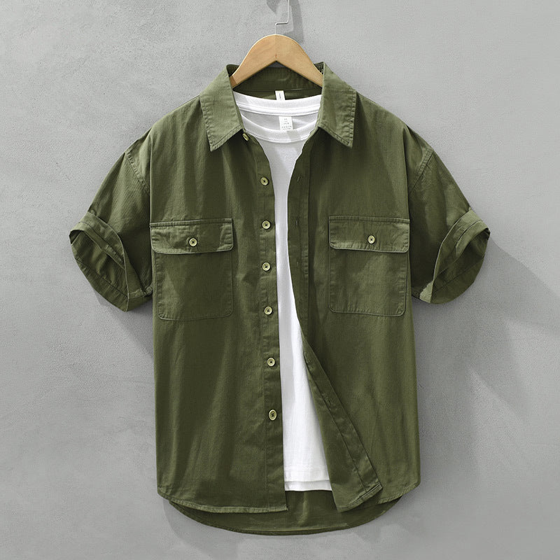 ANDRES| Camisa uso casual, algodon grueso.