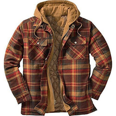 FELIX| Chaqueta con capucha para hombre – Forro acolchado, holgada.