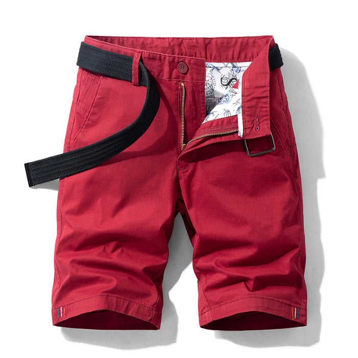 ALEX, pantalon corto con cinturon y bolsillos laterales.