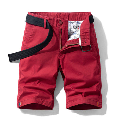ALEX, pantalon corto con cinturon y bolsillos laterales.