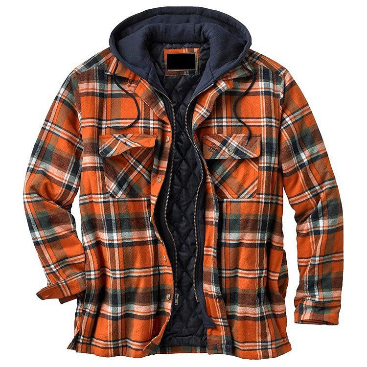 FELIX| Chaqueta con capucha para hombre – Forro acolchado, holgada.