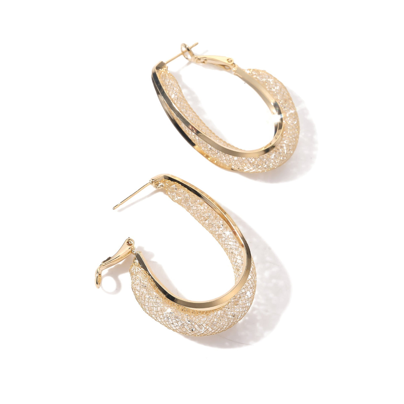 Pendientes aros trenzados de lujo – pendientes elegantes para mujer