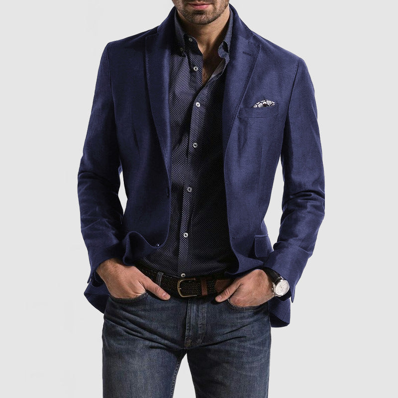 JULIO| Chaqueta de hombre – Corte entallado – Mezcla de lana, dos botones – Estilo formal