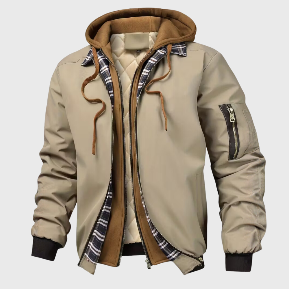 Chaqueta con capucha de la Fuerza Aérea con cremallera