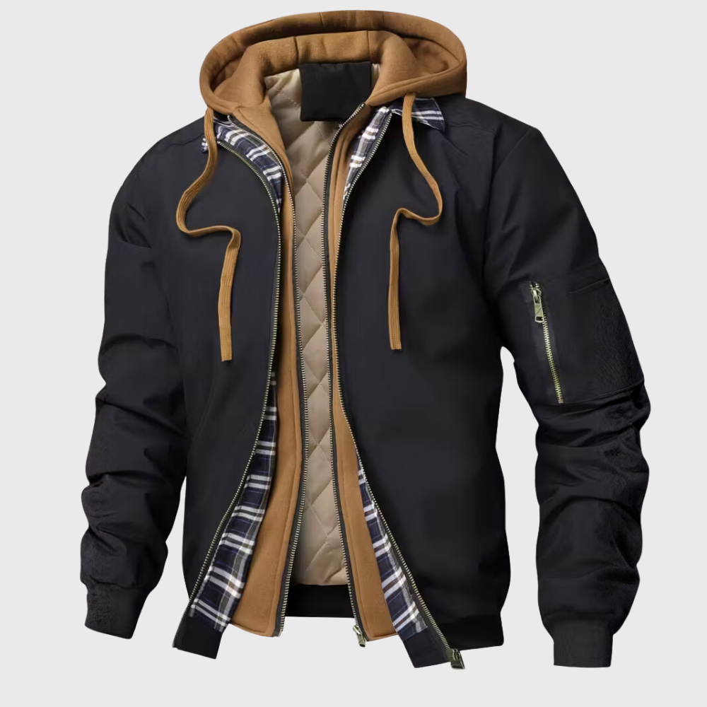 Chaqueta con capucha de la Fuerza Aérea con cremallera