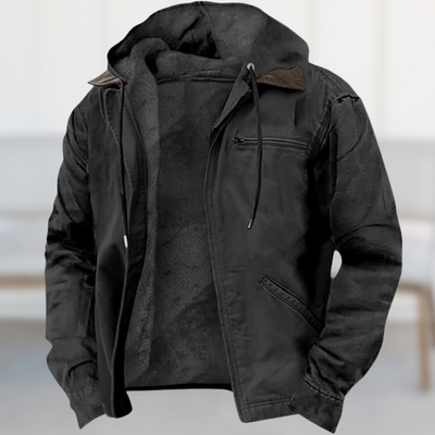 TONI| Abrigo clásico con capucha de invierno para hombre