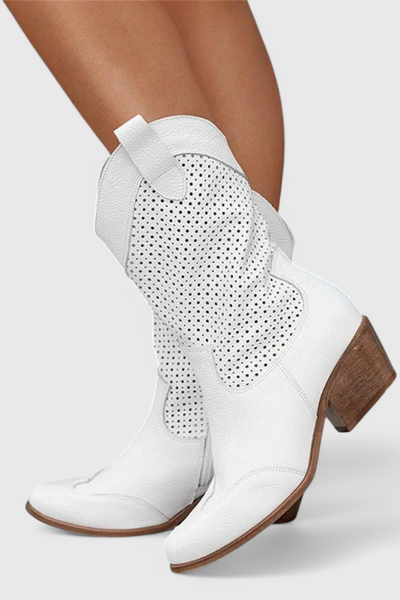 Anna| Botas de vaquero modernas con cremallera lateral