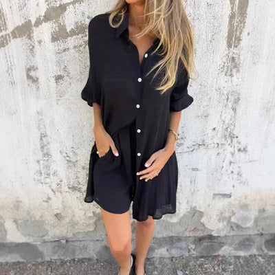 Nora™ | Conjunto casual con pantalon corto