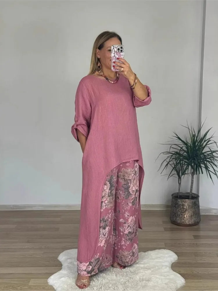 BEA| Conjunto Casual Lino y Algodón S-3XL