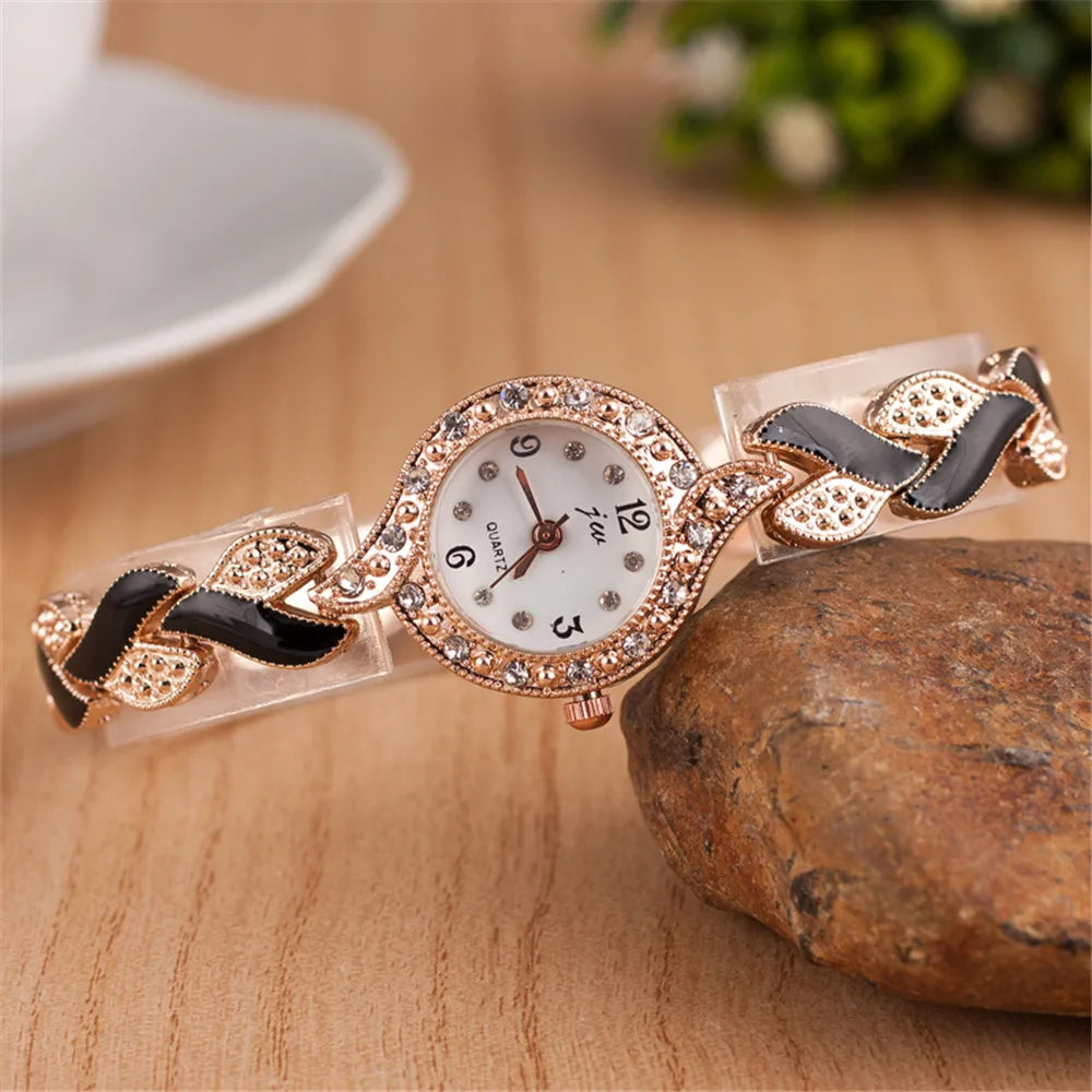 Conjunto de 3 Piezas de Joyería + Reloj de Cuarzo