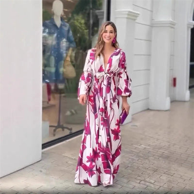 OLGA|Vestido Maxi Floral  Contemporaneo.