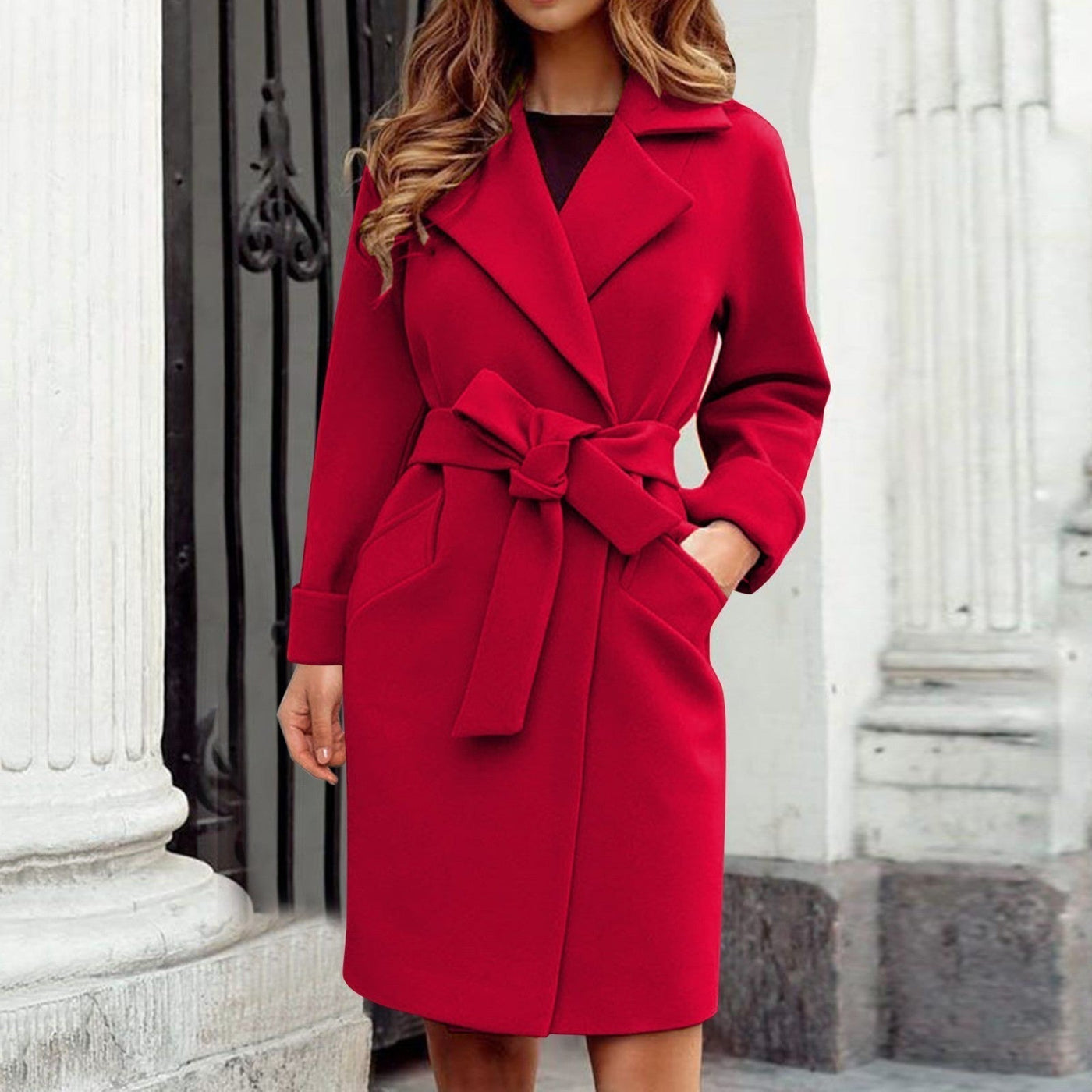 Susana | Vestido-chaqueta corte entallado con cinturon.
