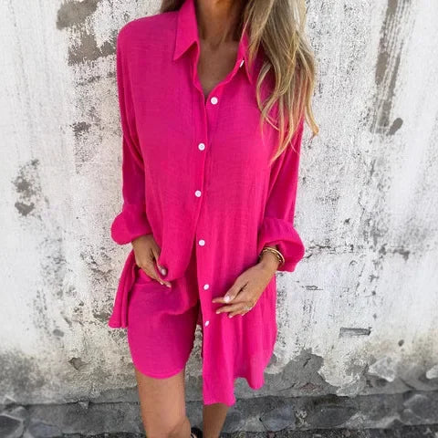 Nora™ | Conjunto casual con pantalon corto