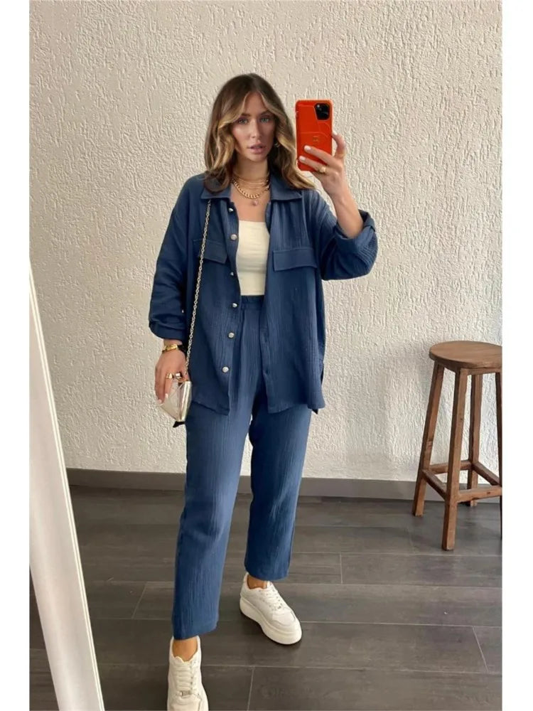 SUSAN| Conjunto Casual de Algodón Puro