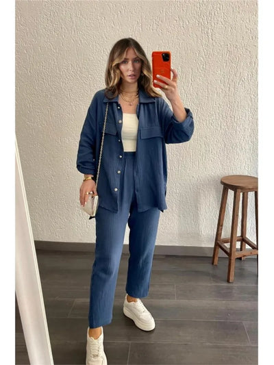 SUSAN| Conjunto Casual de Algodón Puro