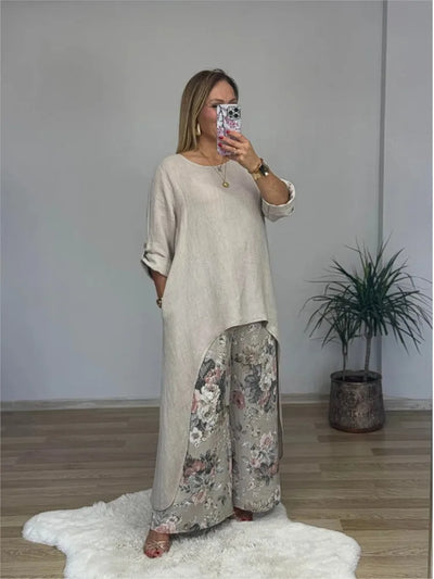 BEA| Conjunto Casual Lino y Algodón S-3XL